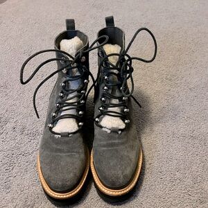 EUC GRAY MARC FISHER SUEDE IZZIE BOOTS 8M